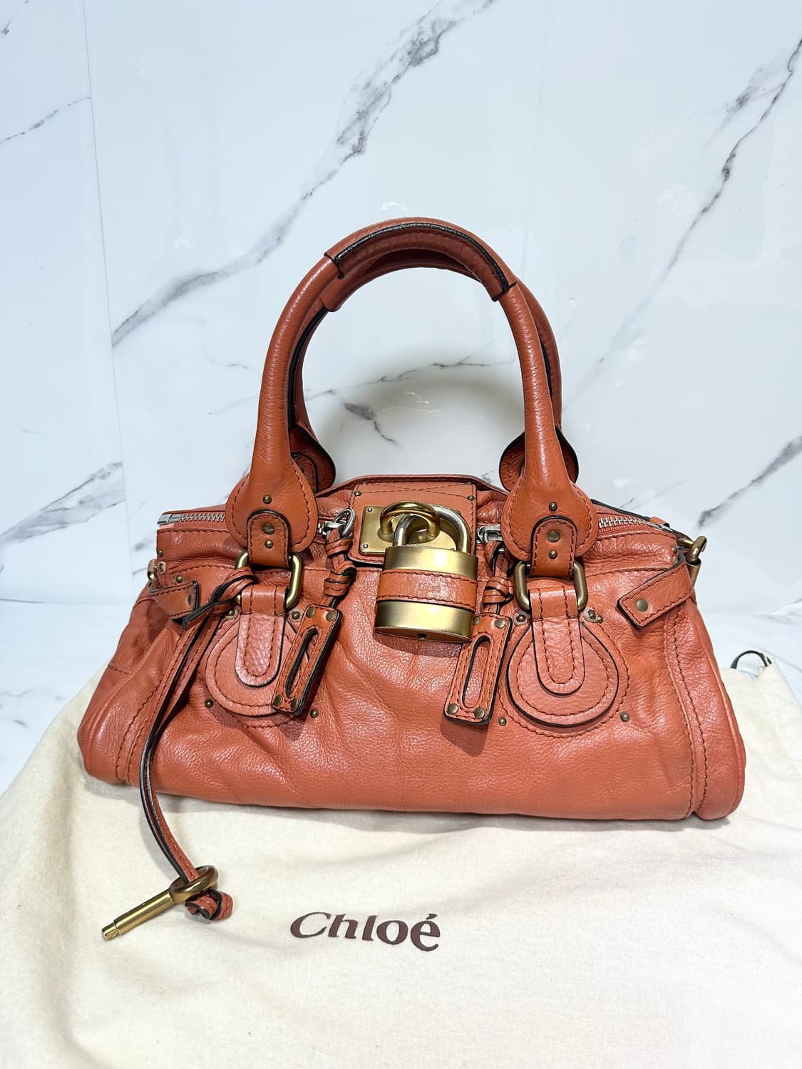 [A 정품] 끌로에 패딩턴백 브라운오렌지 상품이미지8