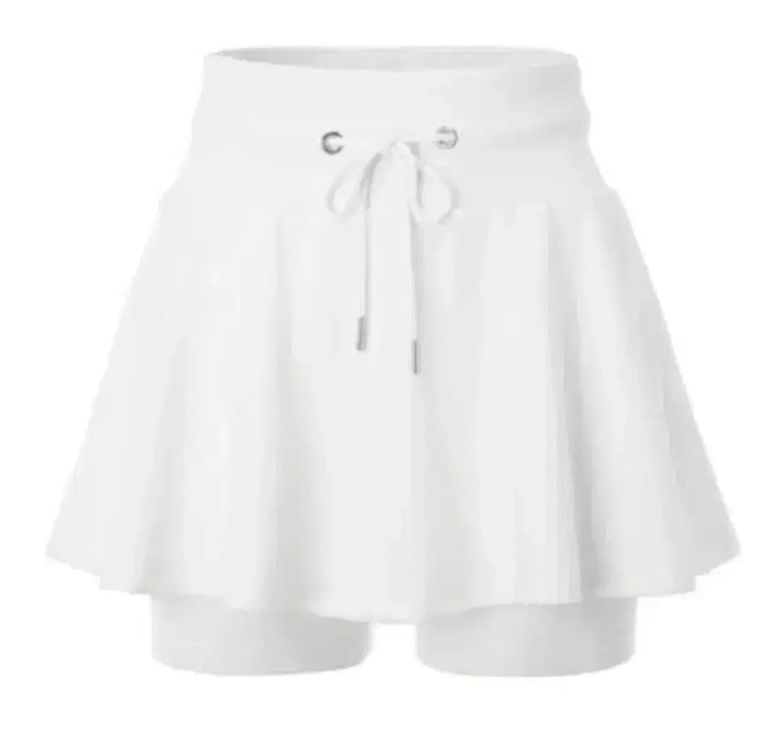 (흰,검 둘다판매)쓰리타임즈 바바라 스커트 팬츠 바지 블랙, 화이트 M 상품이미지2