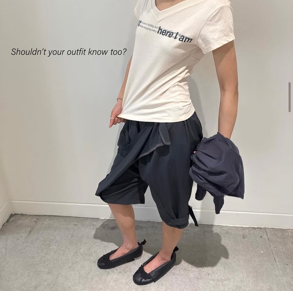 오들리워크샵 Draped Harem Shorts, Slate 상품이미지1