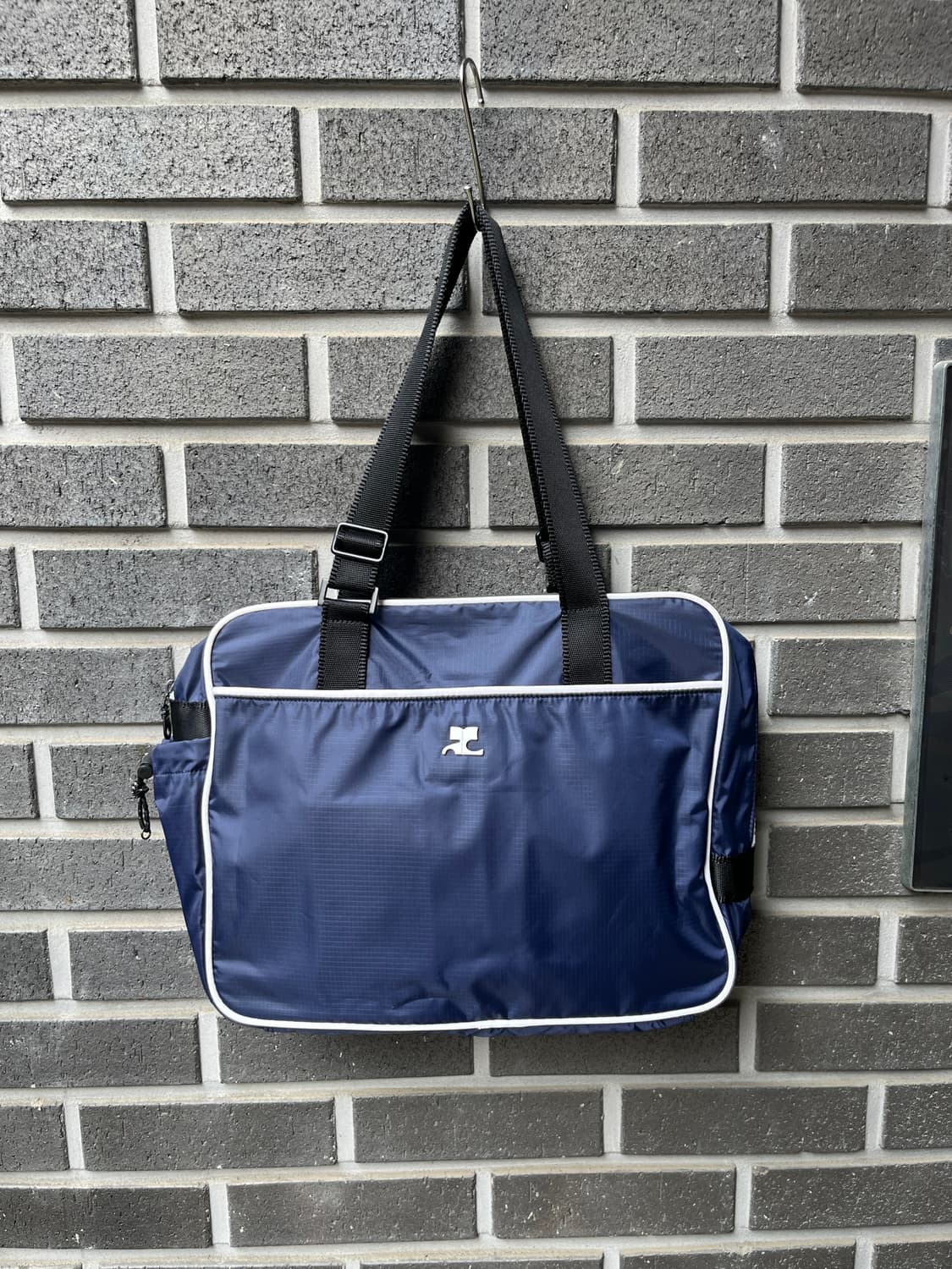 00s Courreges 꾸레쥬 화이트 로고 2웨이 백 라지 상품이미지1