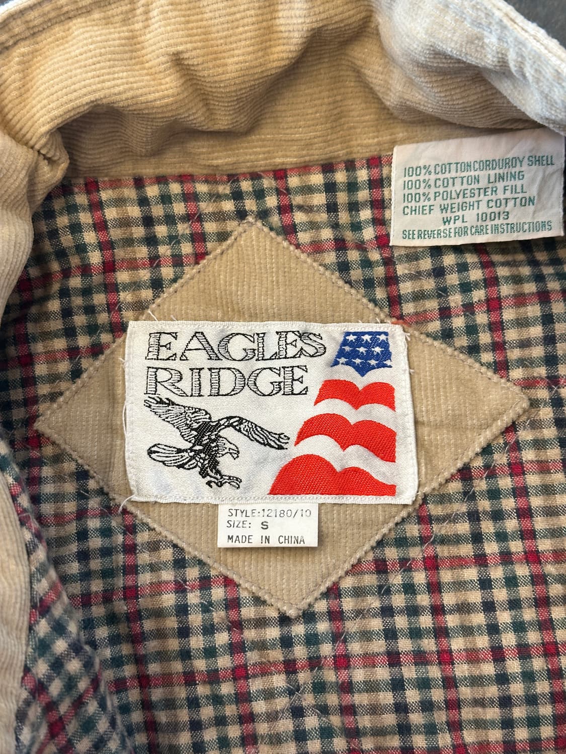 90s Eagles Ridge 베이지 코듀로이 헌팅 조끼 S 상품이미지4