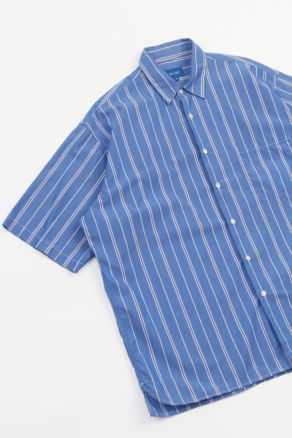 BEAMS Oversized Stripe Half Shirt  상품이미지2
