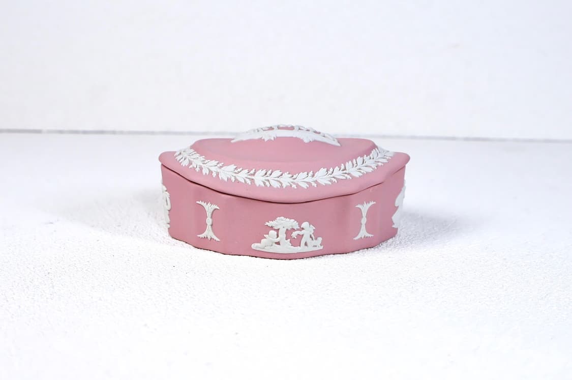[영국앤틱] 웨지우드 제스퍼웨어 오발 트링켓박스 보석함_핑크 상품이미지7