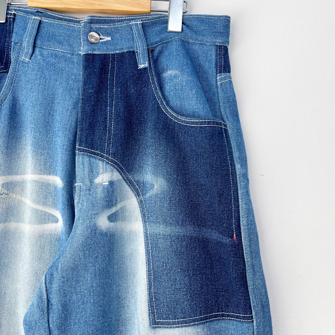 푸부 클라우드 패치워크 올드스쿨 와이드 데님 팬츠 상품이미지7