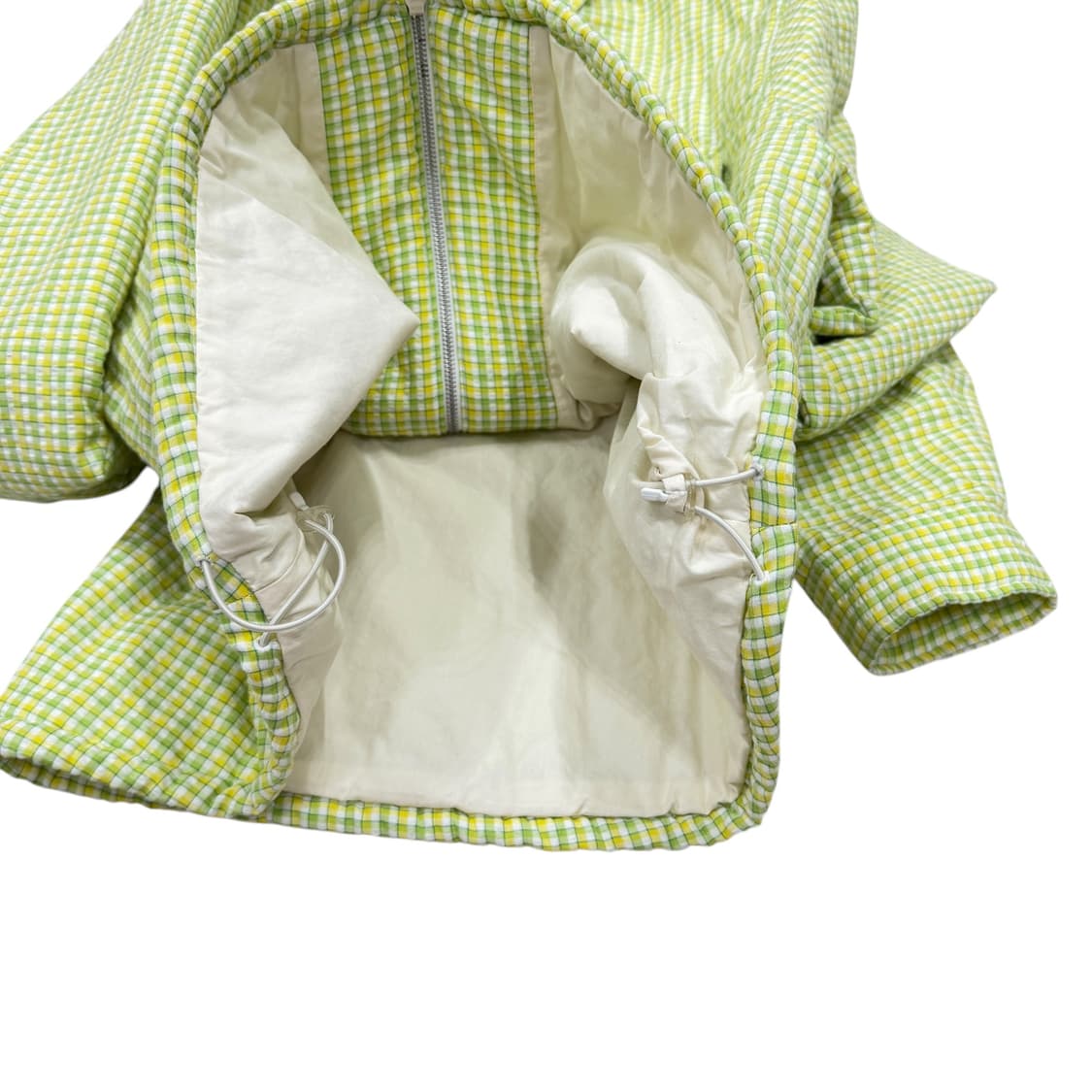 애프터프레이 오버사이즈드 체크 패디드 셔츠 자켓 라임 L 상품이미지6