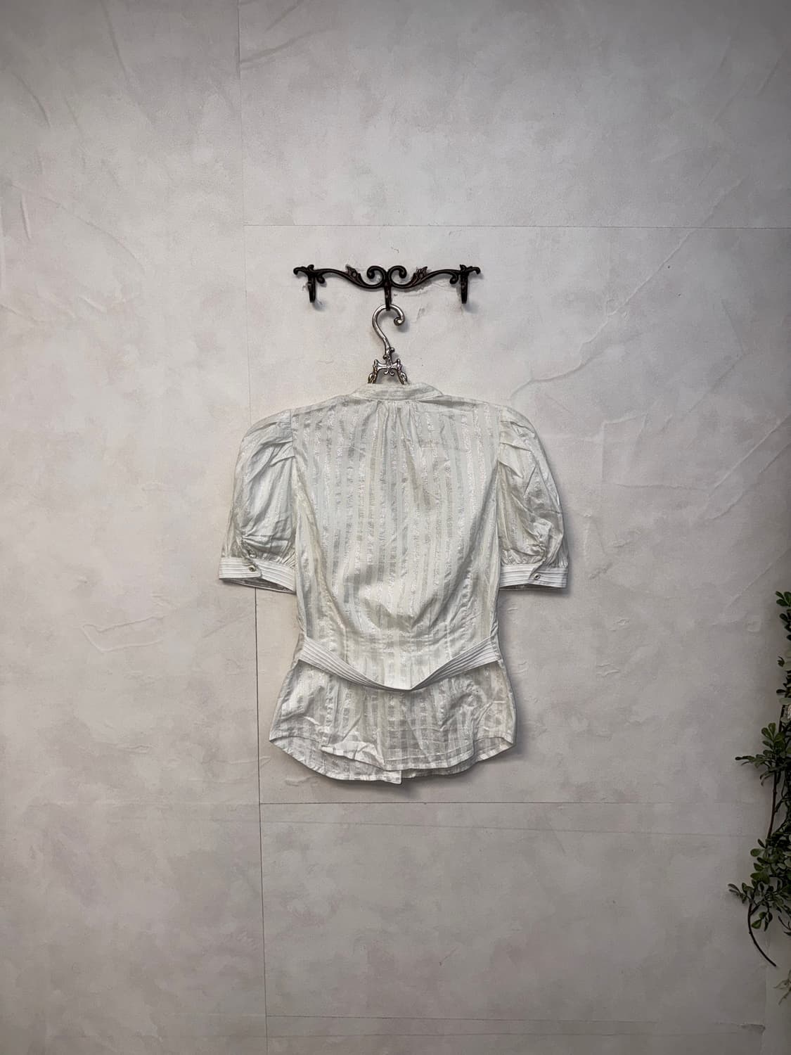 GGPX white glitter stripe frill puff bl 상품이미지3
