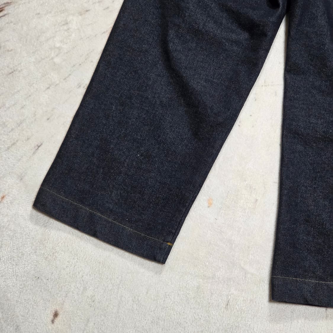 카키 배색 생지 데님 팬츠 상품이미지3