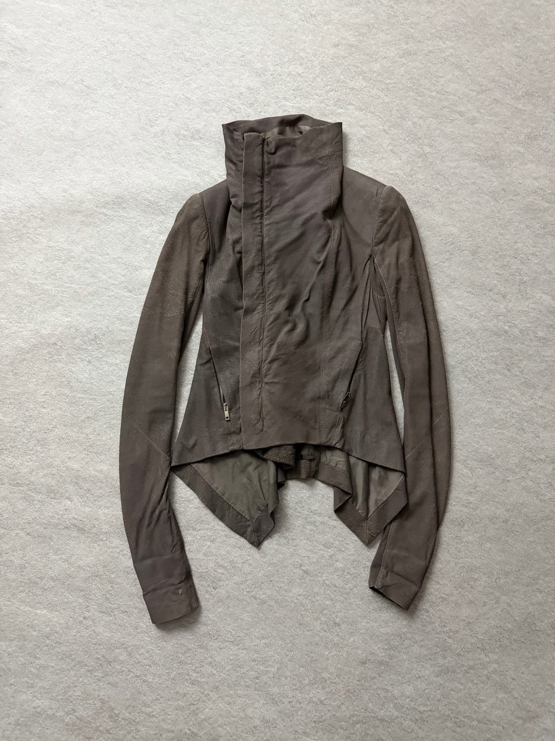 릭오웬스 하이넥 램스킨 자켓 상품이미지1