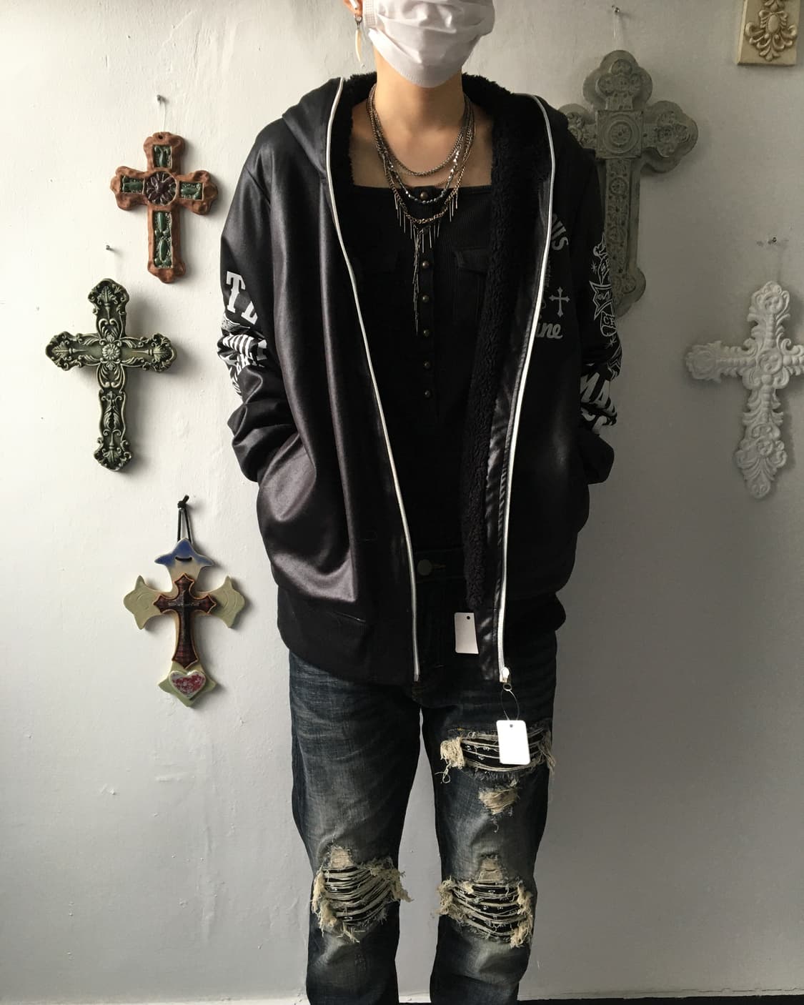 Printing point hood zip up 상품이미지7