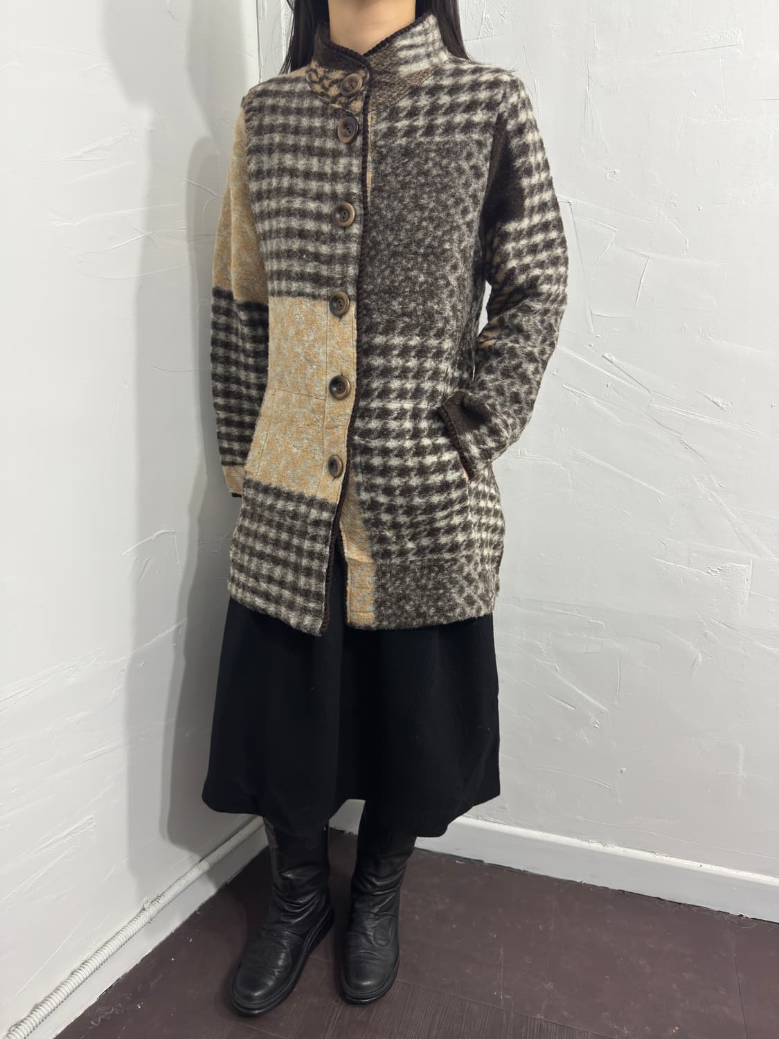 g.lu pattern button wool coat 상품이미지4
