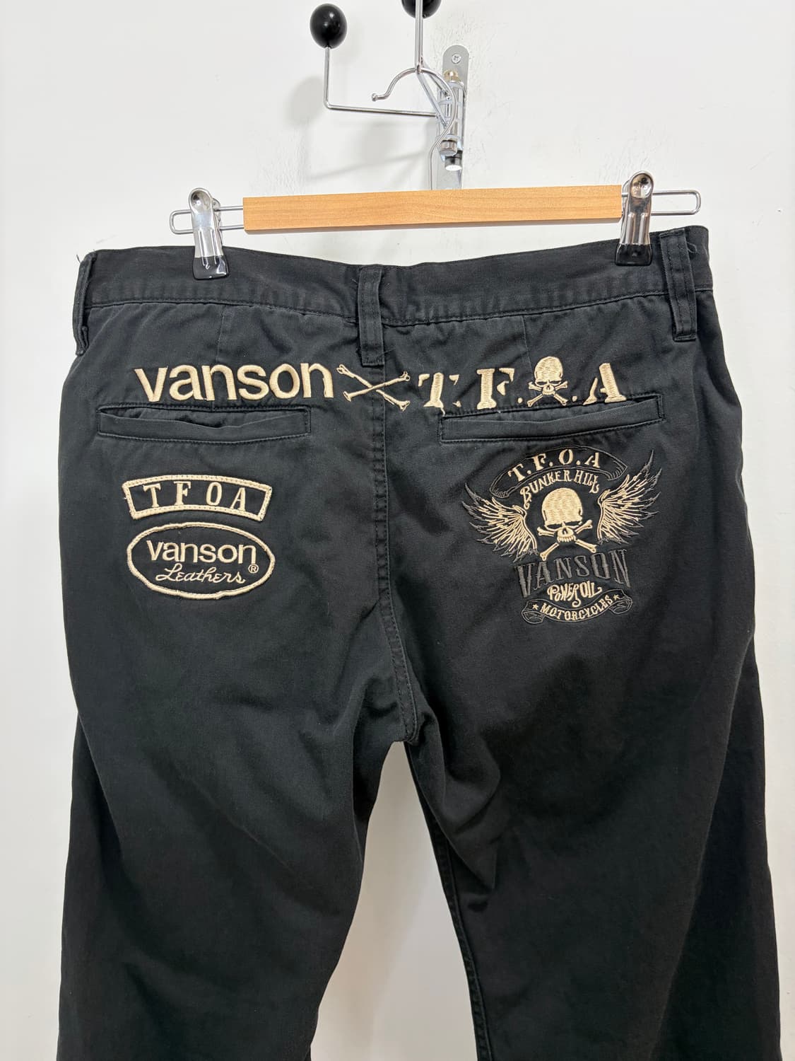 Vanson Leathers x TFOA 스컬 자수 팬츠 바지 상품이미지8