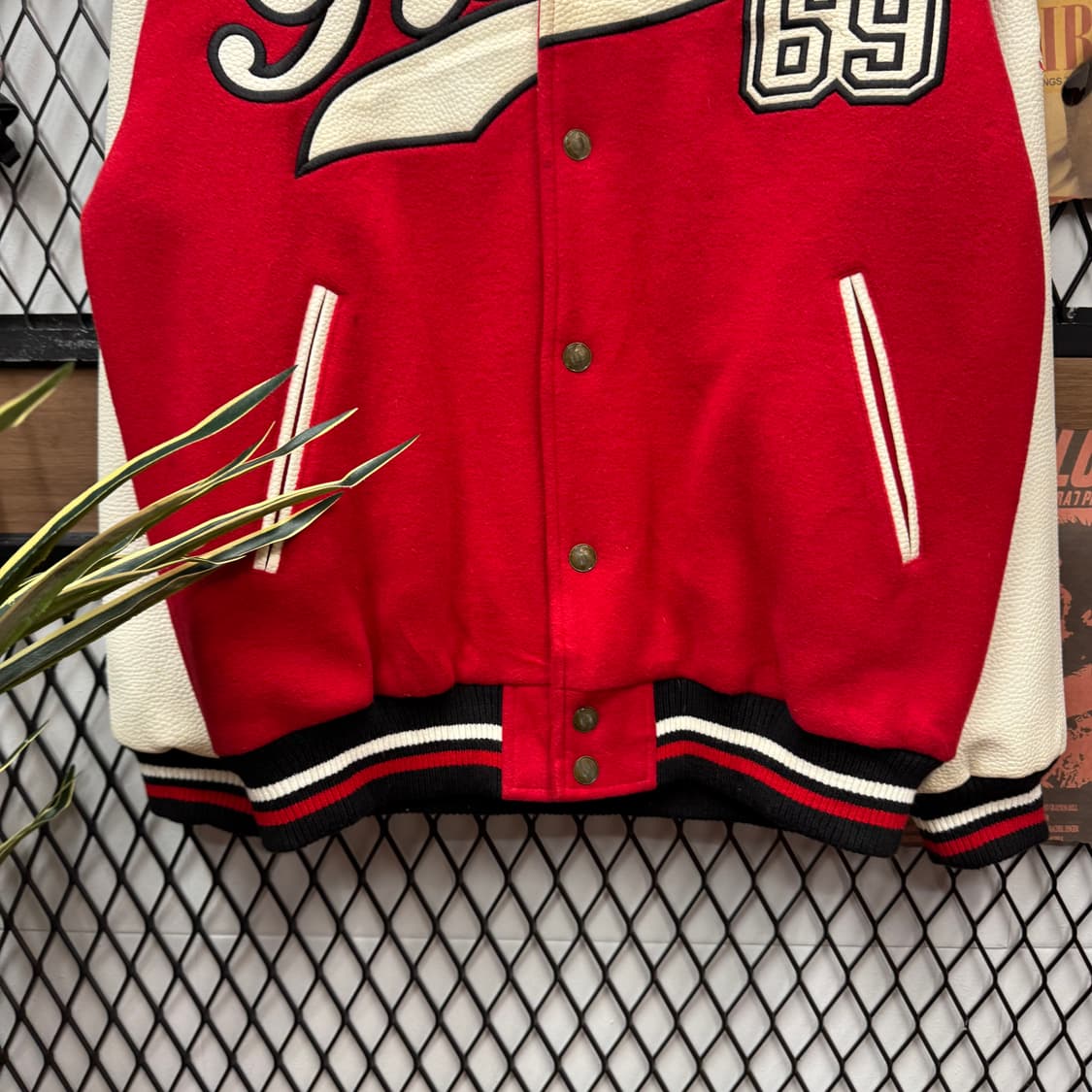 00s PLAYERSACS 스타디움 자켓 전면 로고 포인트 레드 상품이미지4