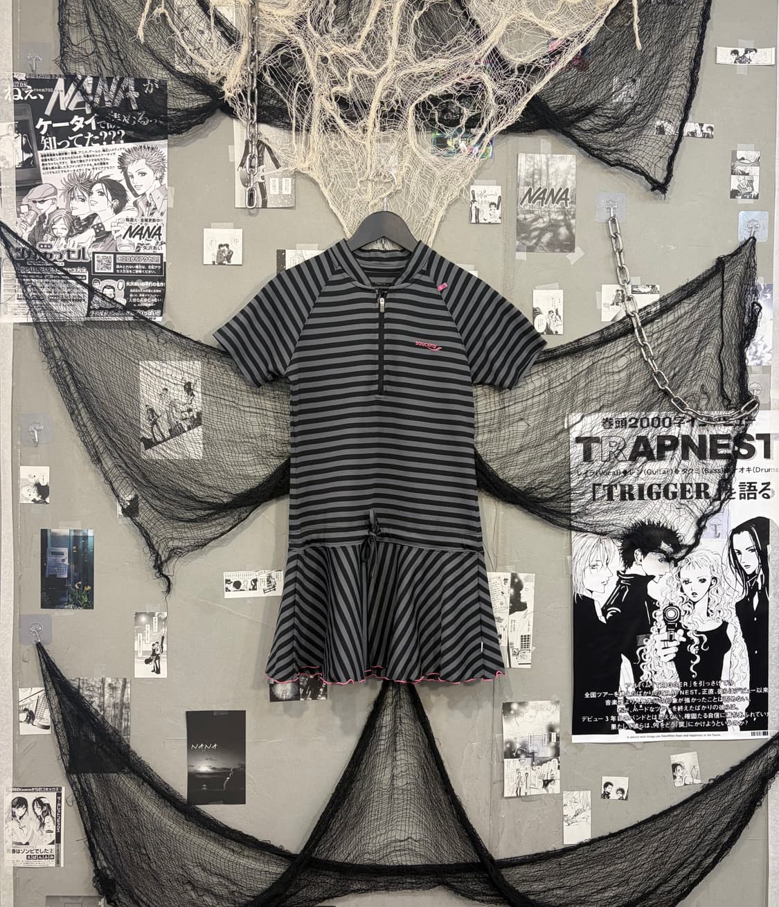 00‘s Onegyaru Stripe mini one-piece 상품이미지3