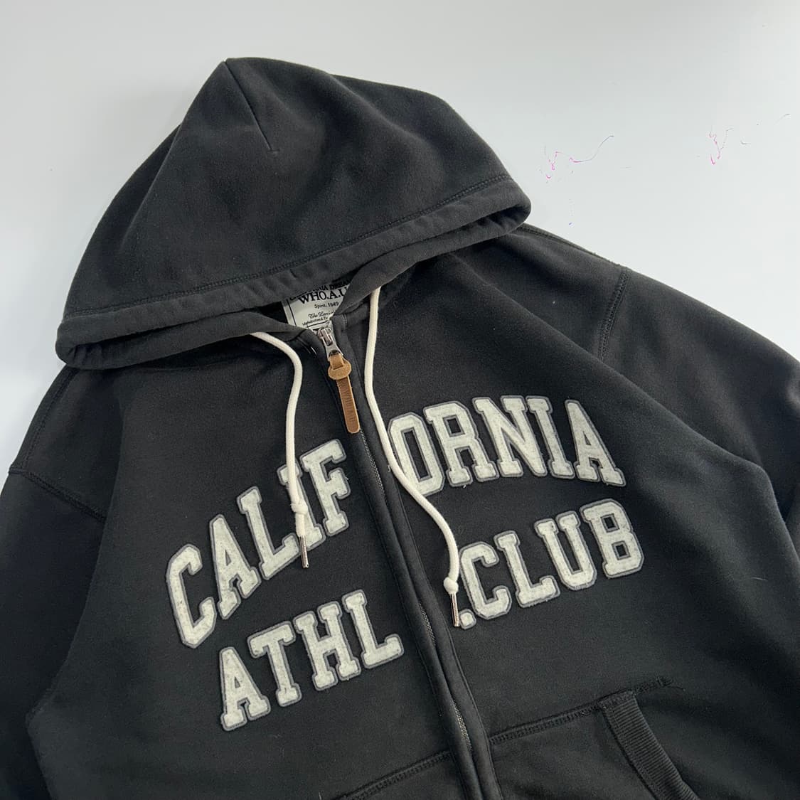 Who A U  후아유 캘리포니아 2-way 블랙 후드집업 상품이미지4