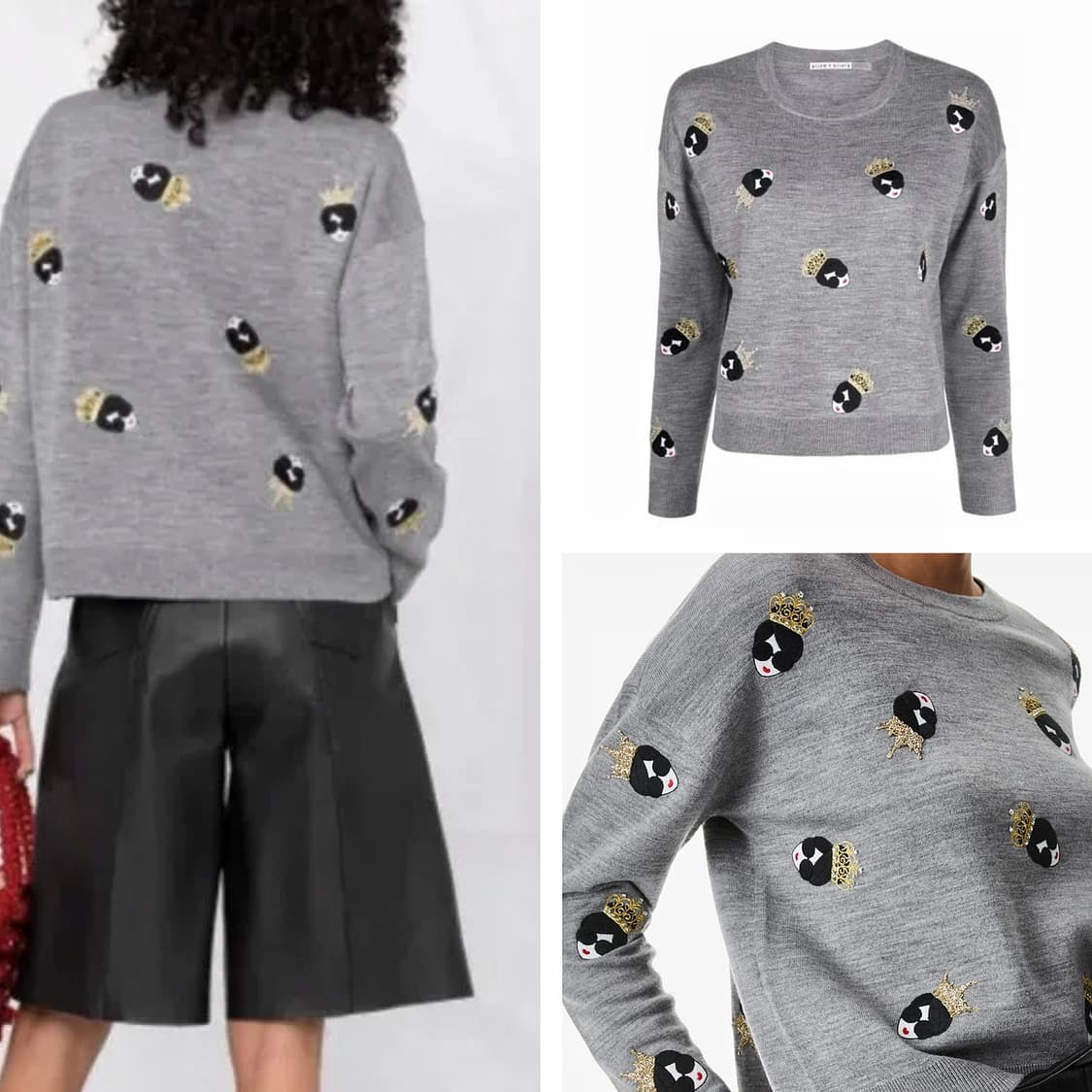 앨리스 앤 올리비아 니트 자수 풀오버 상품이미지2