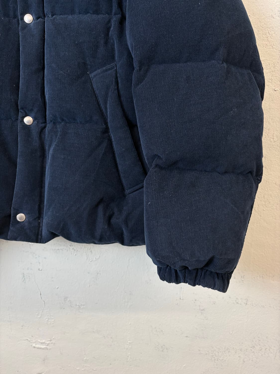 라이풀 미니멀가먼츠 덕다운 네이비 코듀로이패딩 상품이미지3