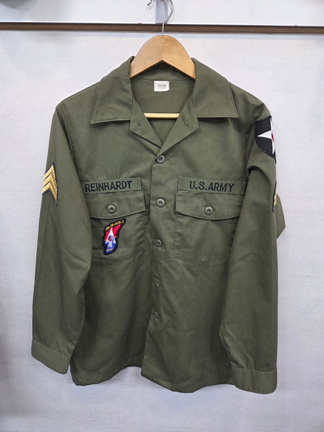 밀리터리 존레논 임진각 스카우트 셔츠자켓 대략 L 상품이미지1