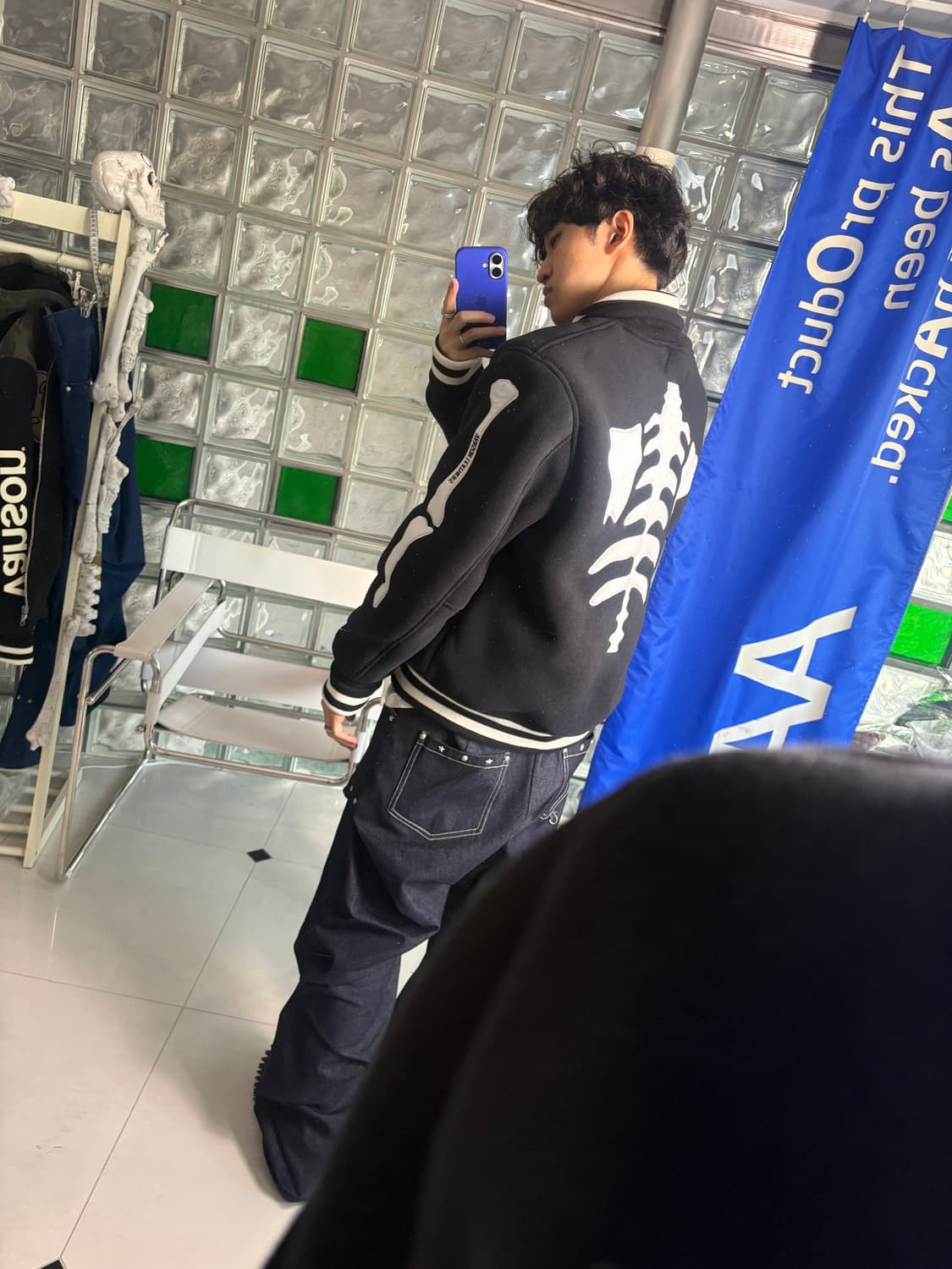 예약/ X AAO crop varsity jacket 크롭 바시티 자켓 상품이미지9