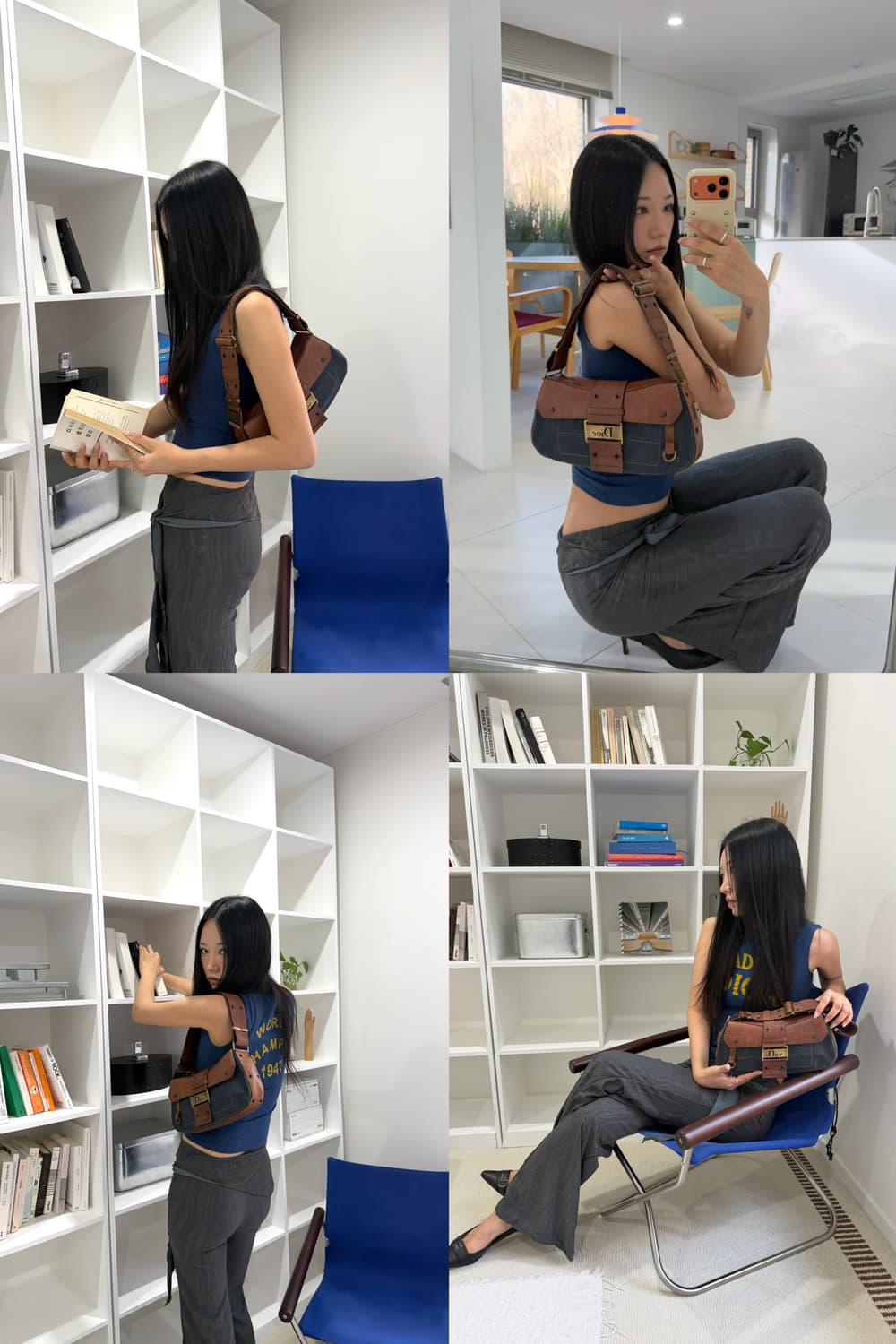 디올 스트릿시크 콜럼버스 숄더백 데님 상품이미지2