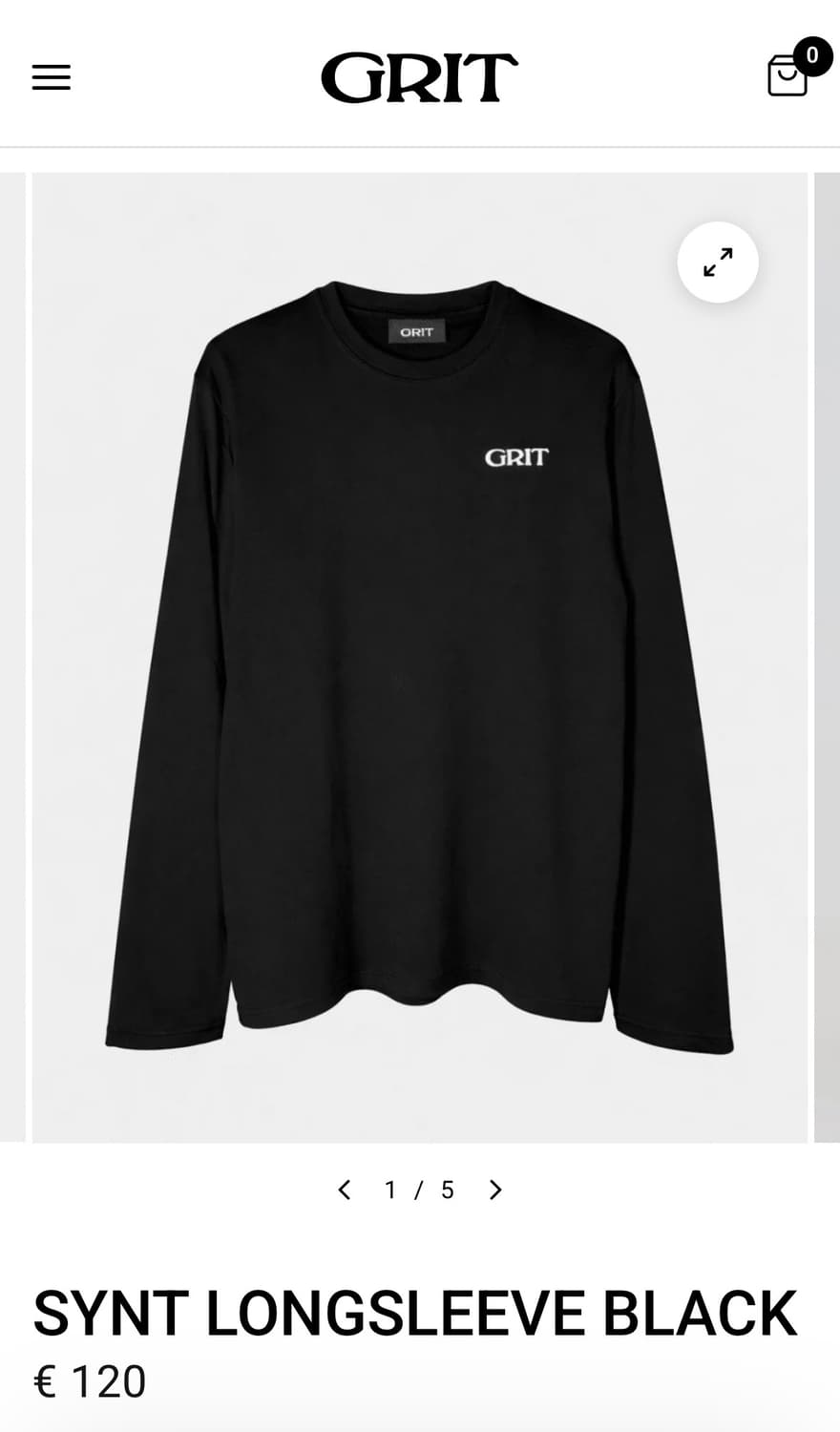 (Grit) synt long sleeve black (L) 상품이미지2