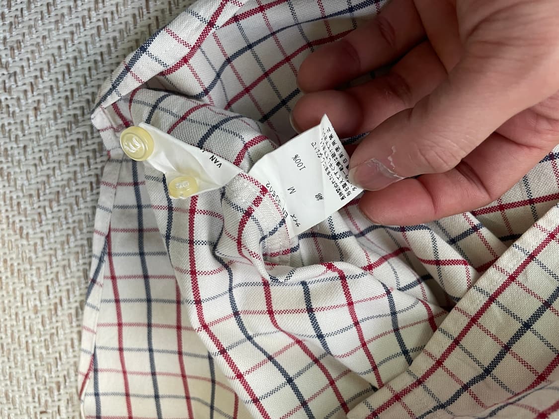 Van 반 아이비 체크 셔츠 J03730 상품이미지5