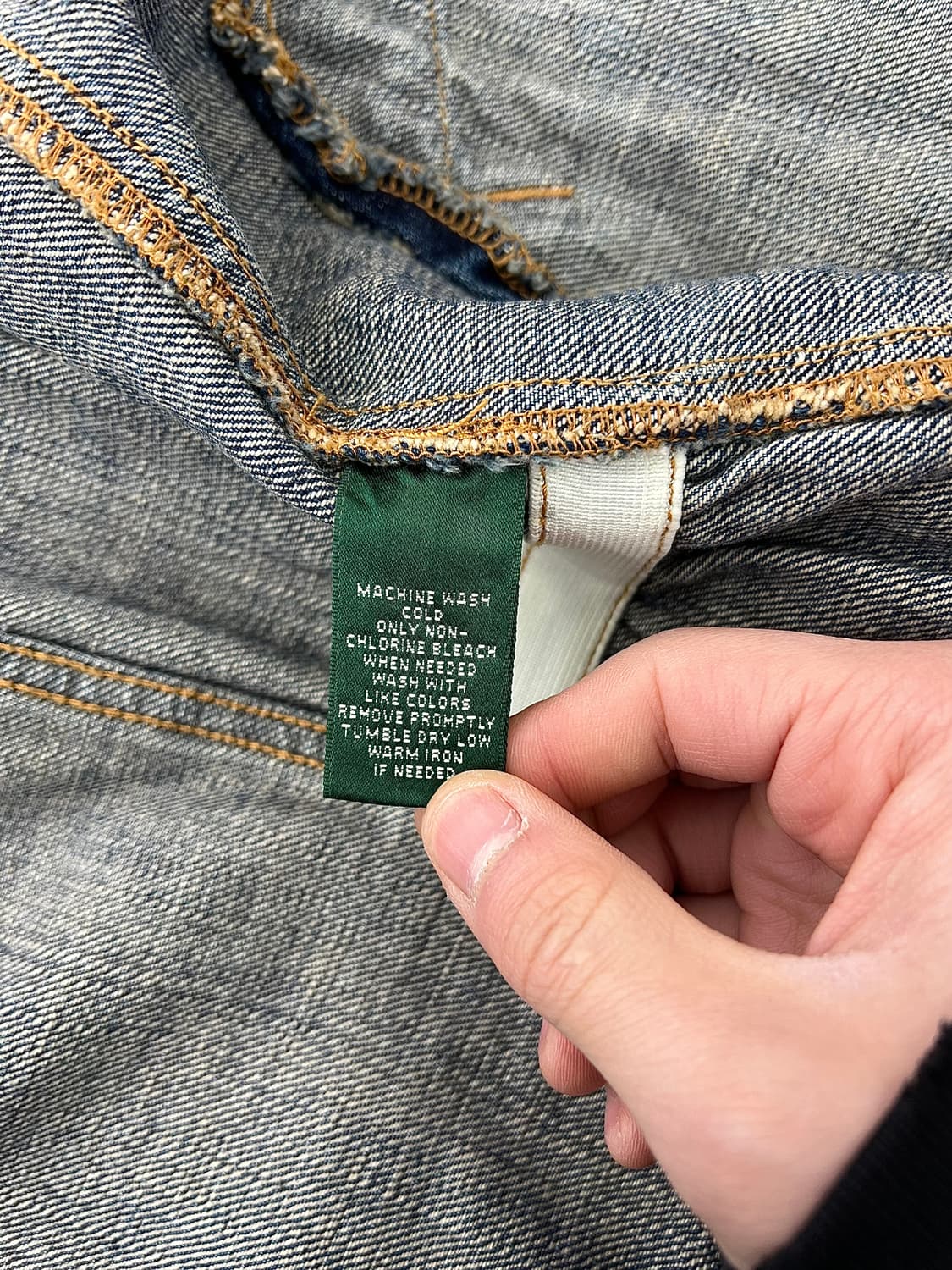 로렌 진스 싱글 포켓 데님 집업 자켓 상품이미지9