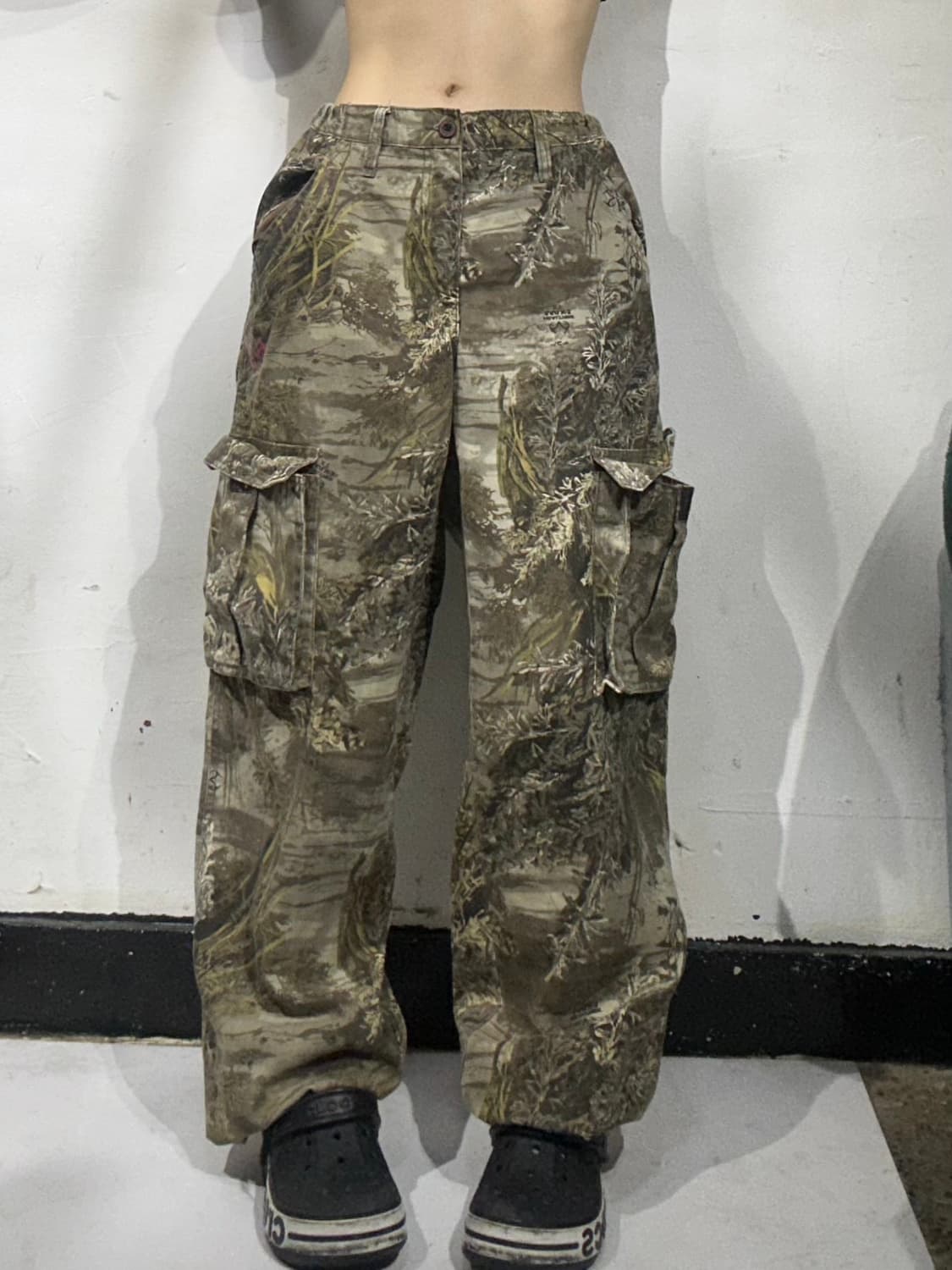 빈티지 카키 리얼트리 헌팅 대장급 카고 와이드 팬츠 L 상품이미지2