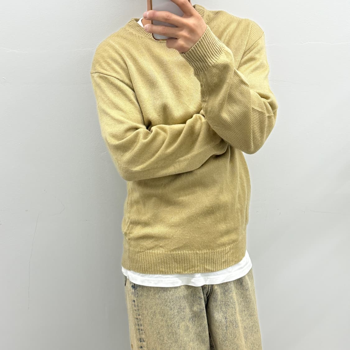 빈티지 유니클로 베이지니트 상품이미지2