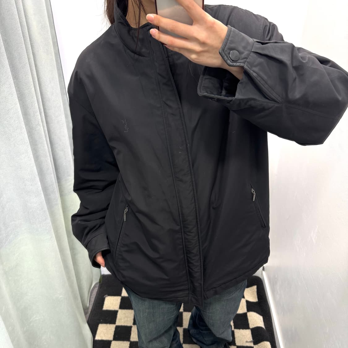 입생로랑 뿌르옴므 블랙 자수 로고 자켓 상품이미지2