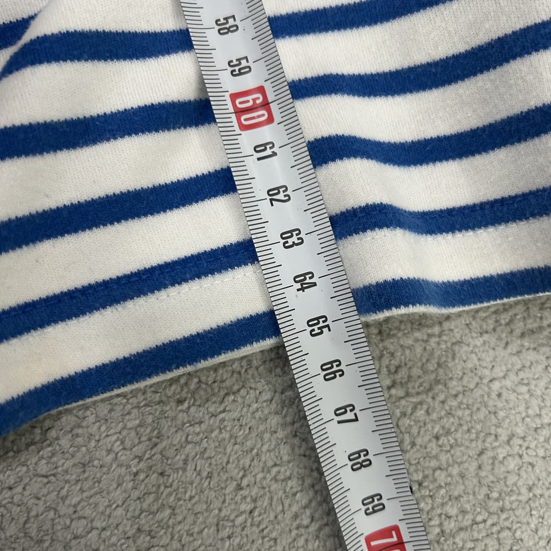 라코스테 스트라이프 긴팔 티셔츠 블루 m 상품이미지5