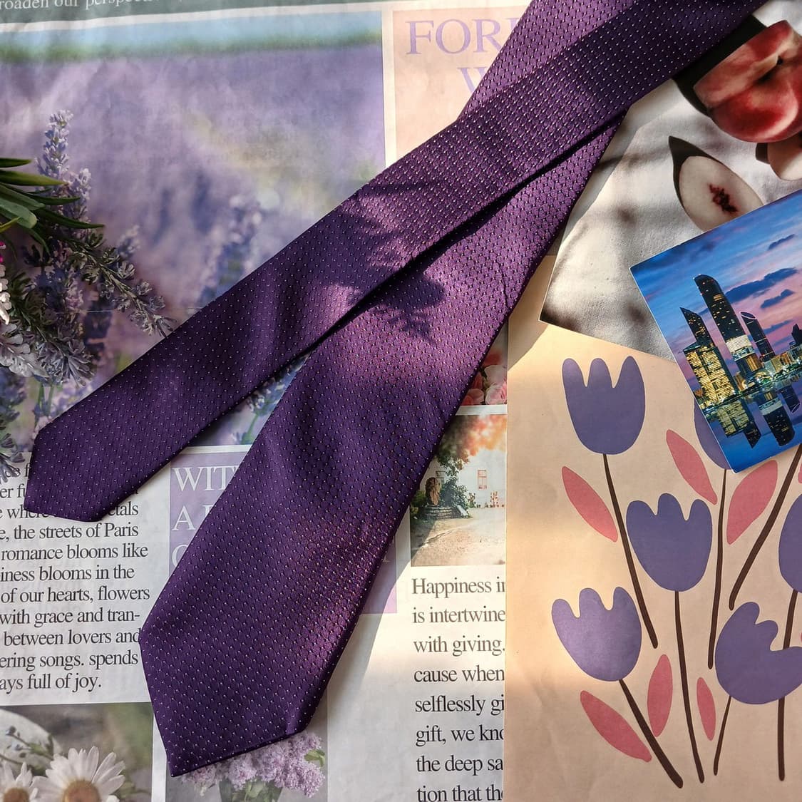 마이클 코어스 실크 솔리드 텍스처 넥타이 8.4cm 새상품 A19627
 상품이미지5