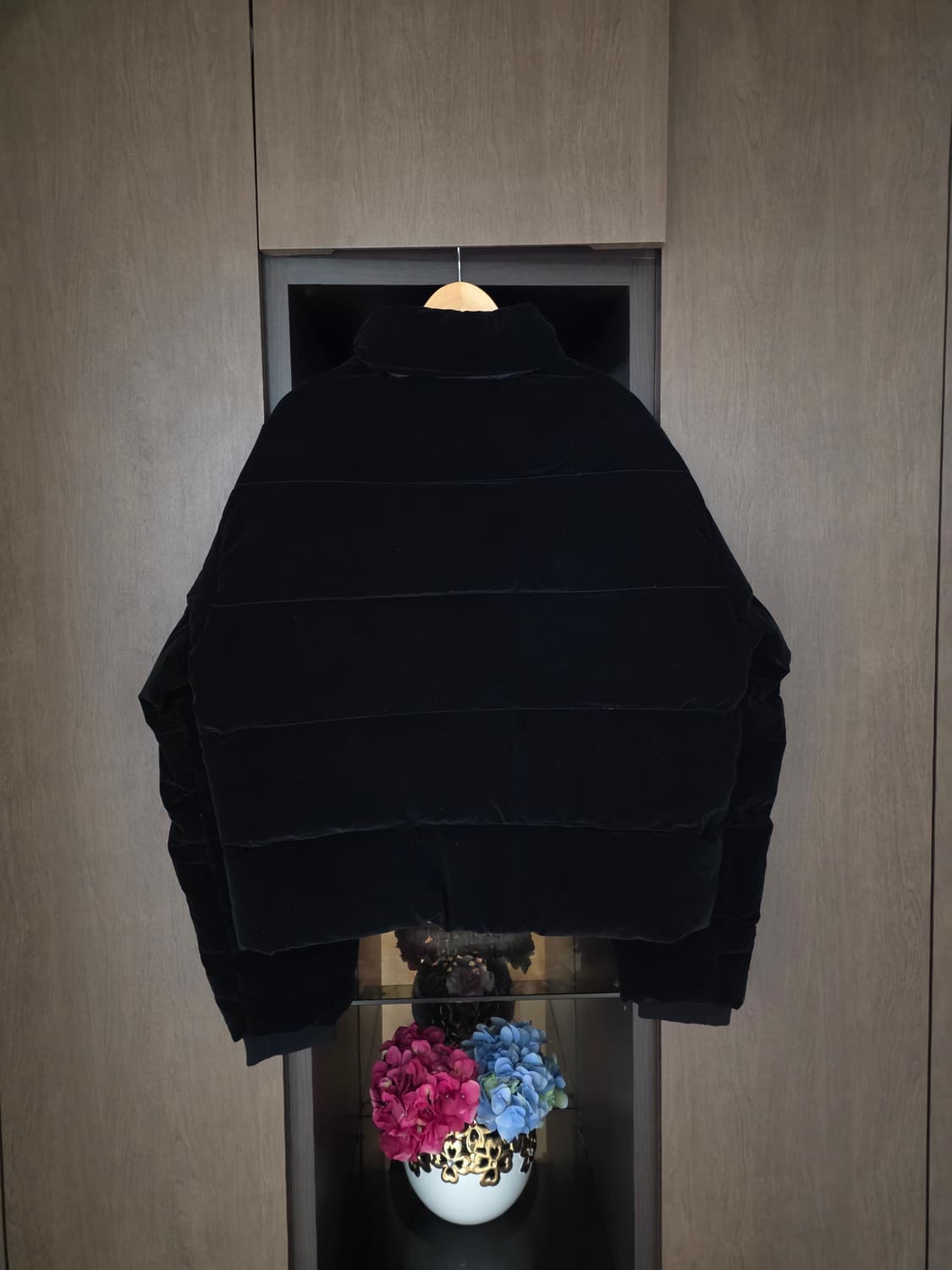 [L] 프라다 벨벳 패딩 블랙(SGC407) 상품이미지3