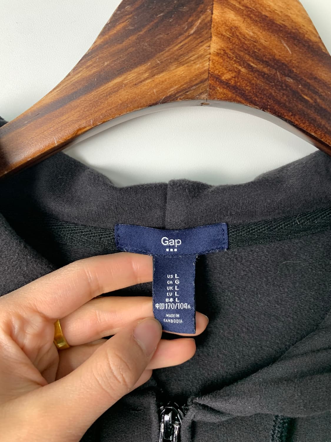 Gap 갭 블랙 후드집업 상품이미지6