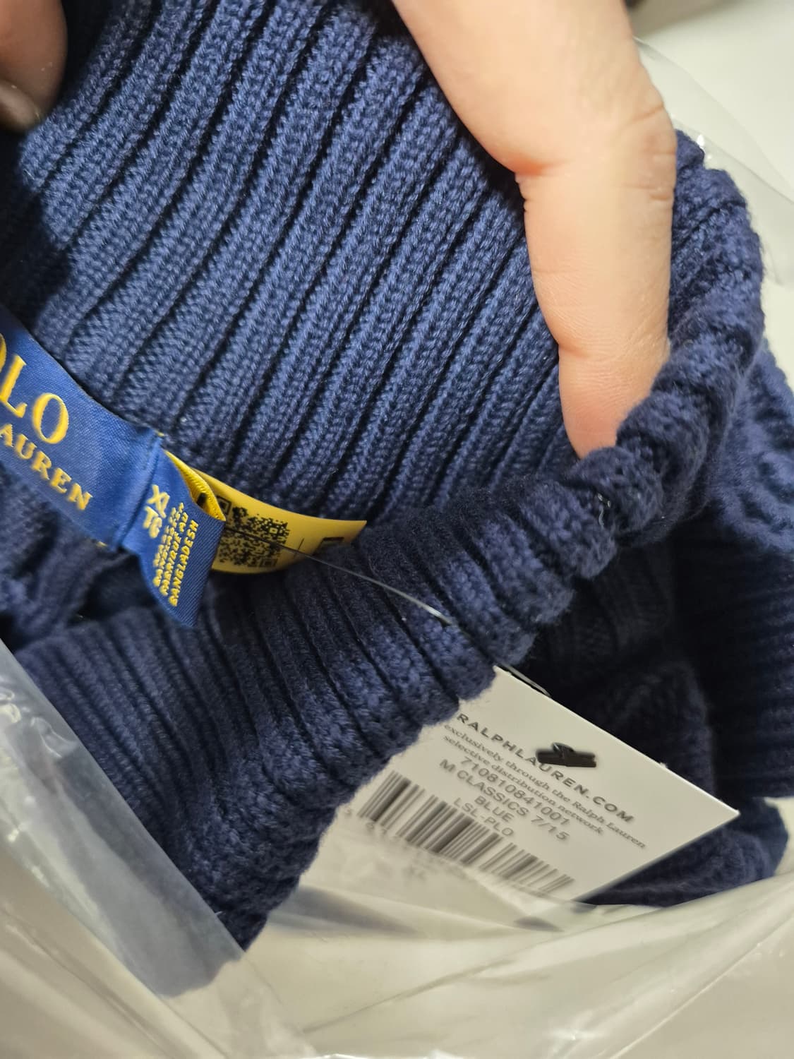 폴로 반집업 네이비 M 100 (새상품)  상품이미지8