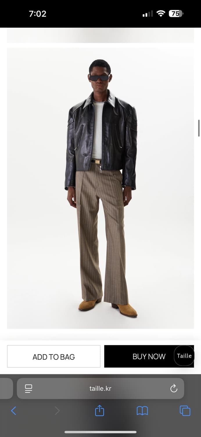 타일레 24ss 카우하이드 레더 바이커 자켓 (2) 상품이미지5