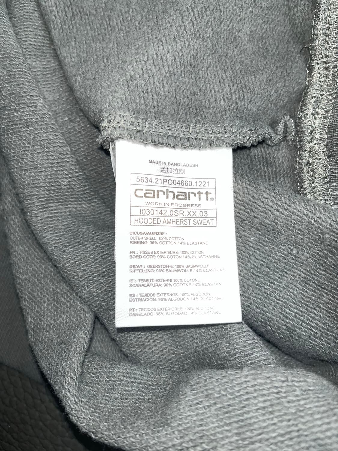 칼하트 wip amherst 후드티 s 상품이미지5
