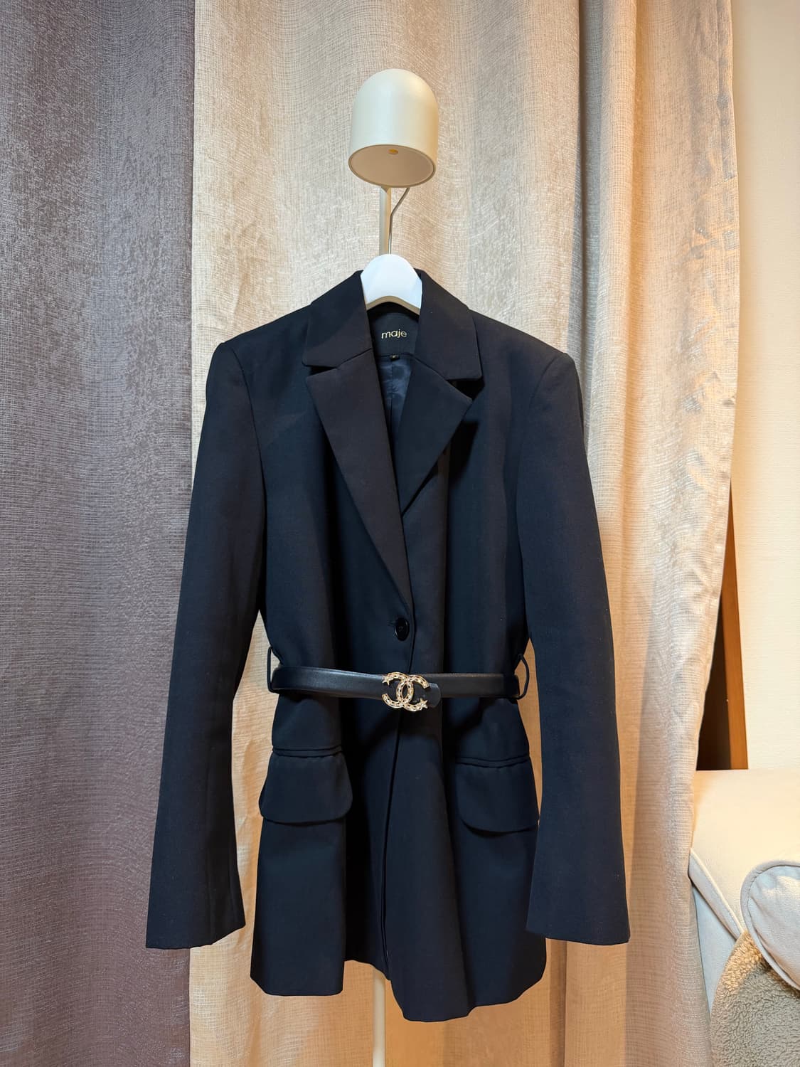마쥬 체인 블레이저 자켓 네이비2 상품이미지2