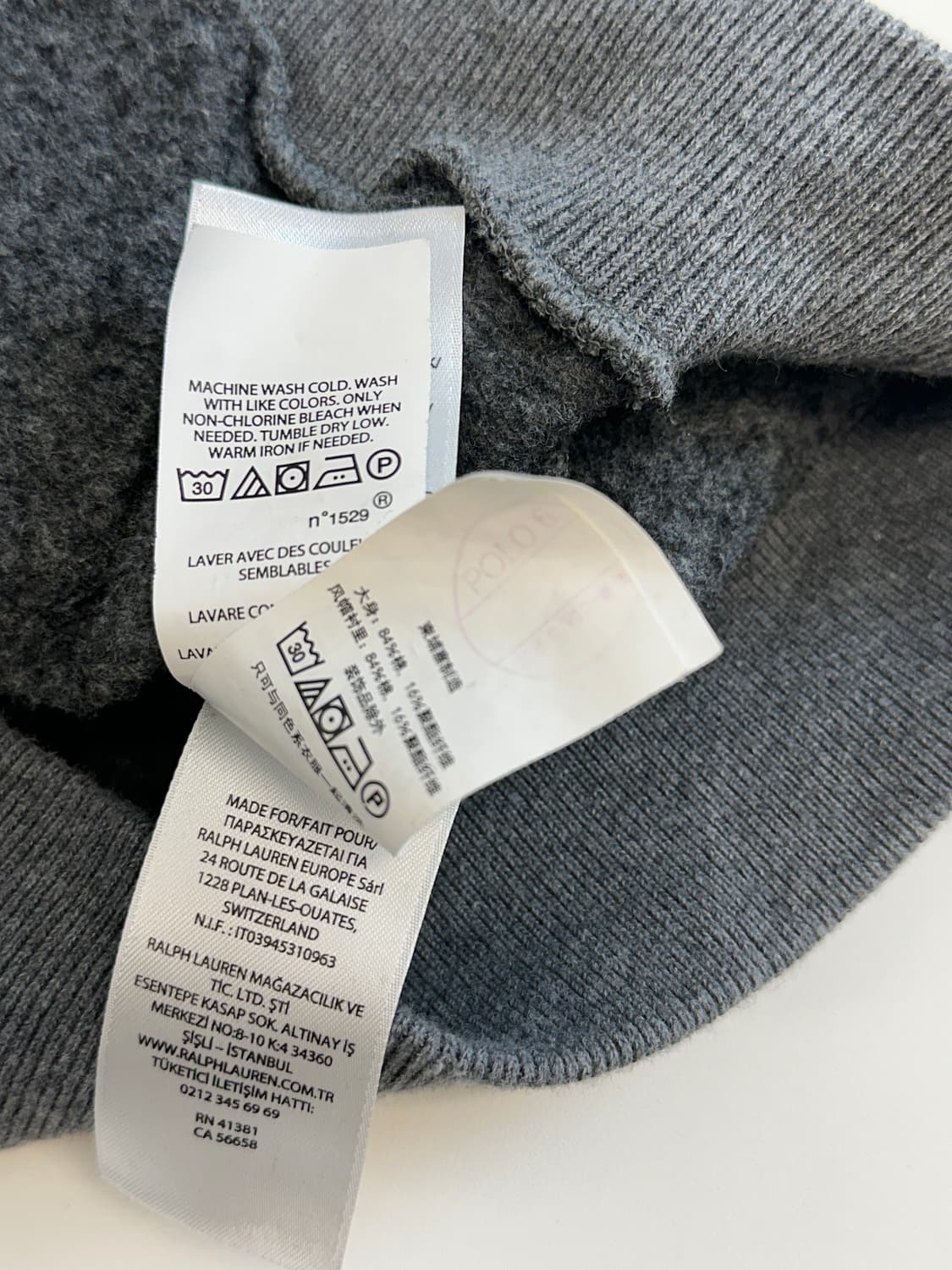 폴로 랄프로렌 화이트포니 그레이 후드 xs  상품이미지4