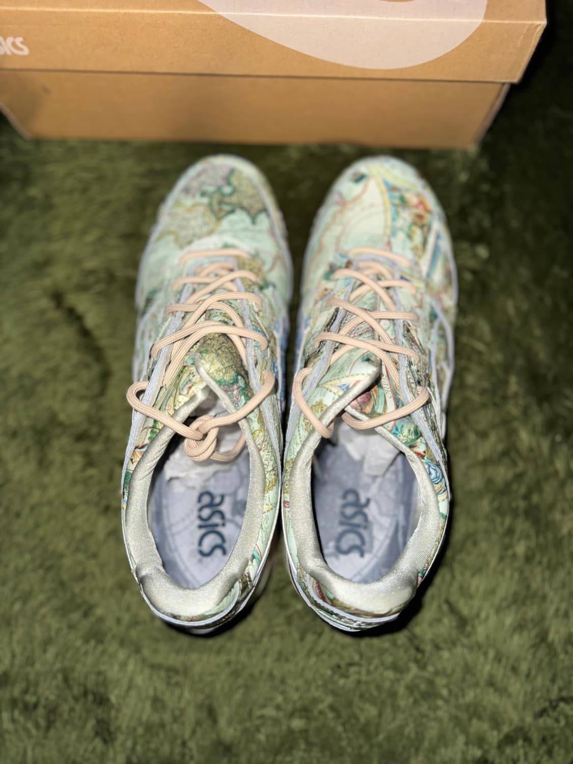 [275] 아식스 X 아트모스 젤라이트 3 아이스 그린 에이지드 맵 상품이미지3