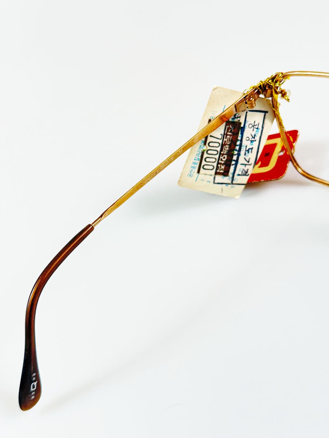 90s HOC 골드 메탈 스퀘어 옵티컬 프레임 빈티지 안경 상품이미지7