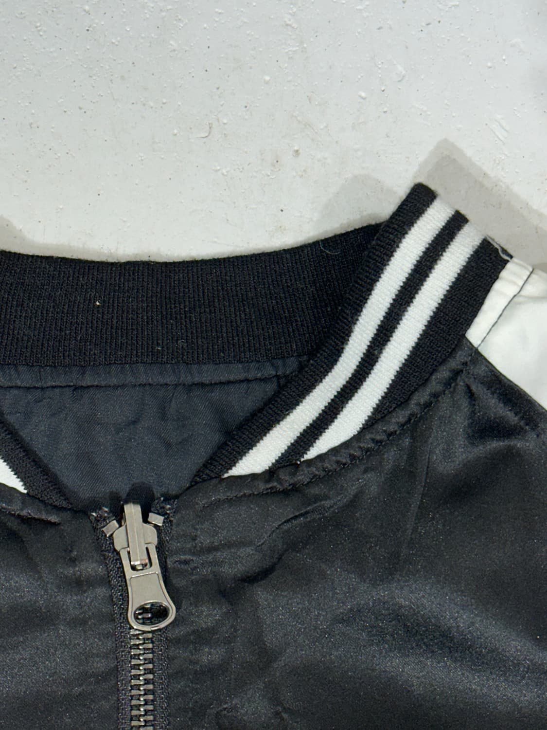 일본 빈티지 블랙 화이트 스카잔 자켓 상품이미지7