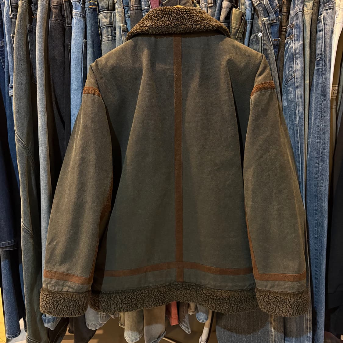 Lee 90s USA 코튼 B-3 무스탕 자켓 상품이미지5