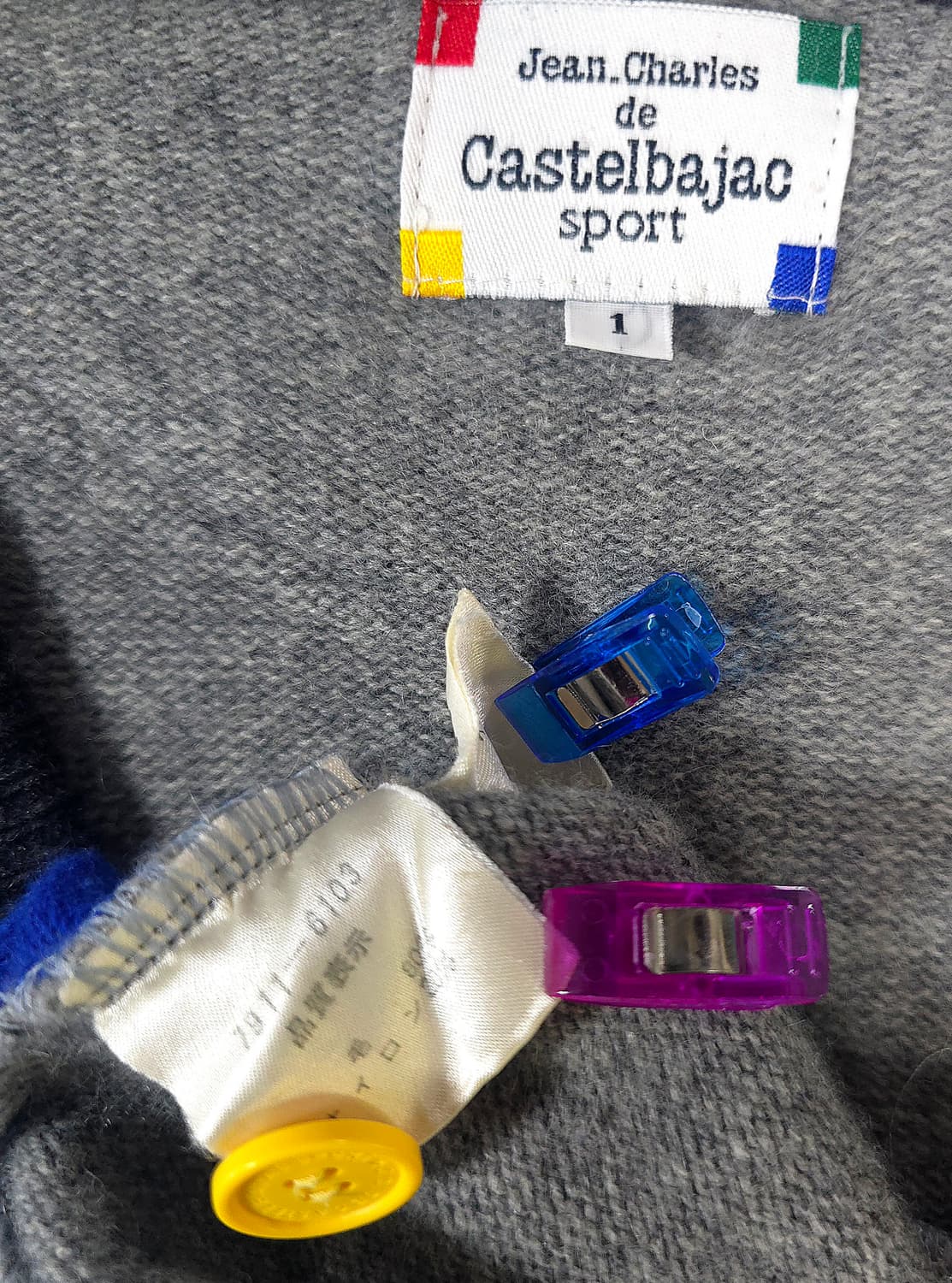 카스텔바작 일본수입 정품 울 니트 가디건 스웨터 100 105 에펠탑 빈 상품이미지10