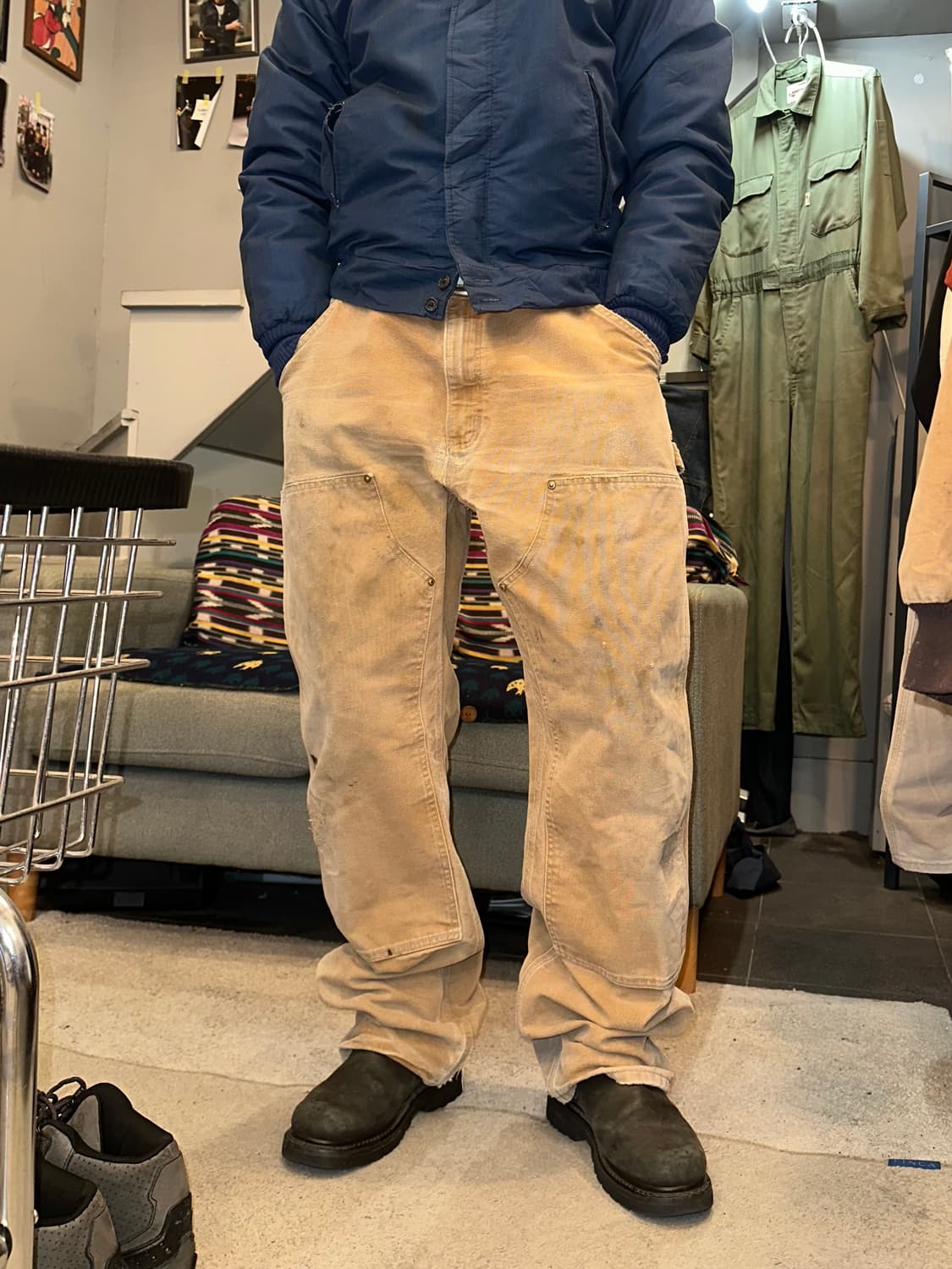 90’s Carhartt canvas double knee pants  상품이미지3