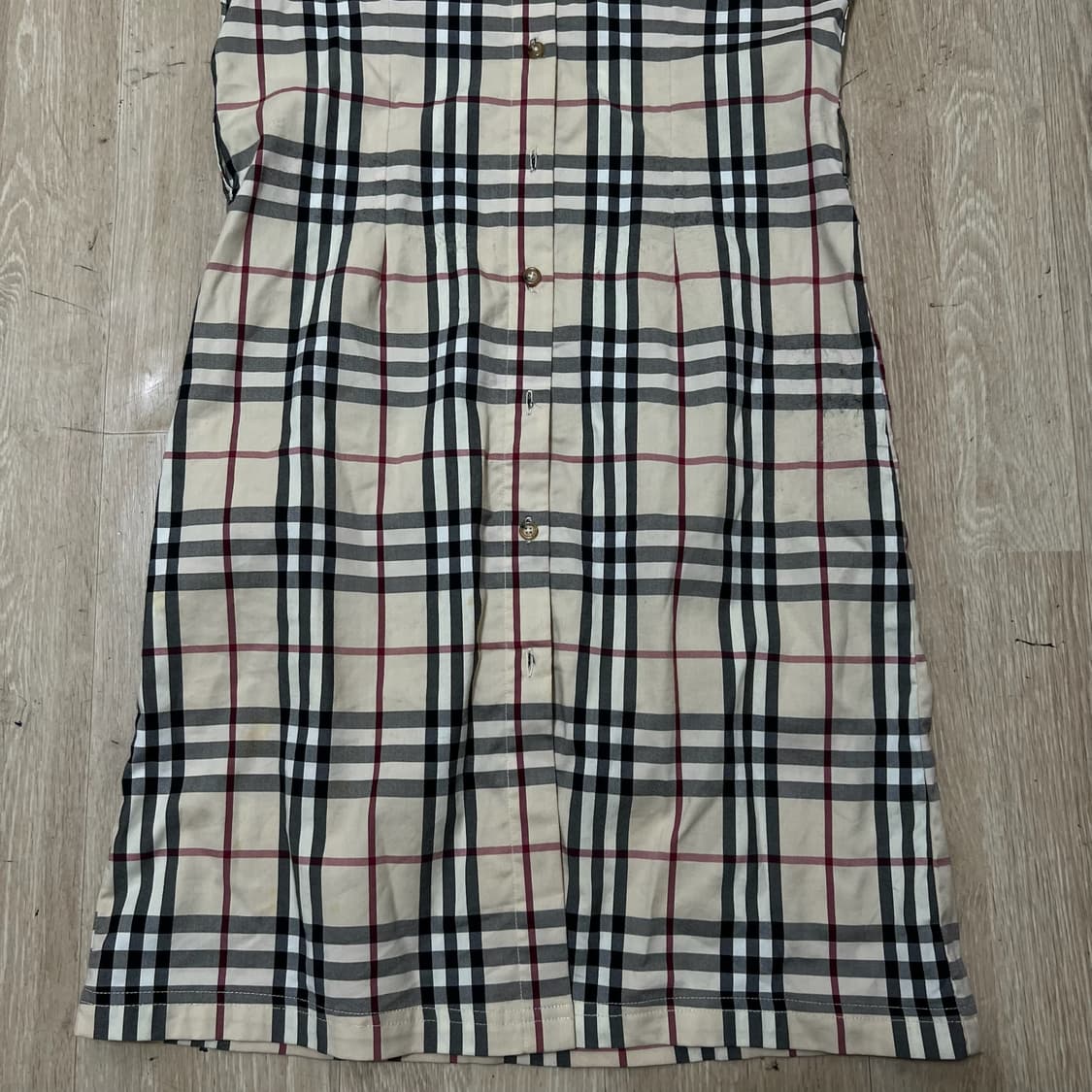 버버리 런던 여성 노바체크 반팔 원피스 XL 상품이미지3