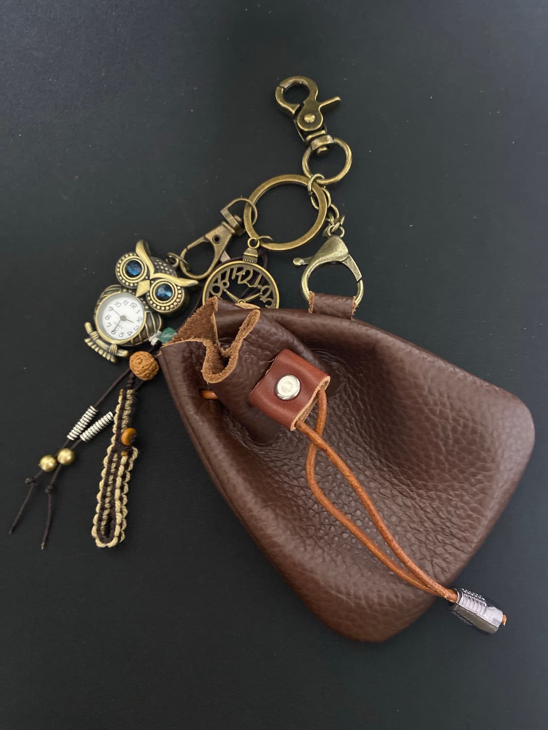 빈티지 가죽 파우치 키링 상품이미지2