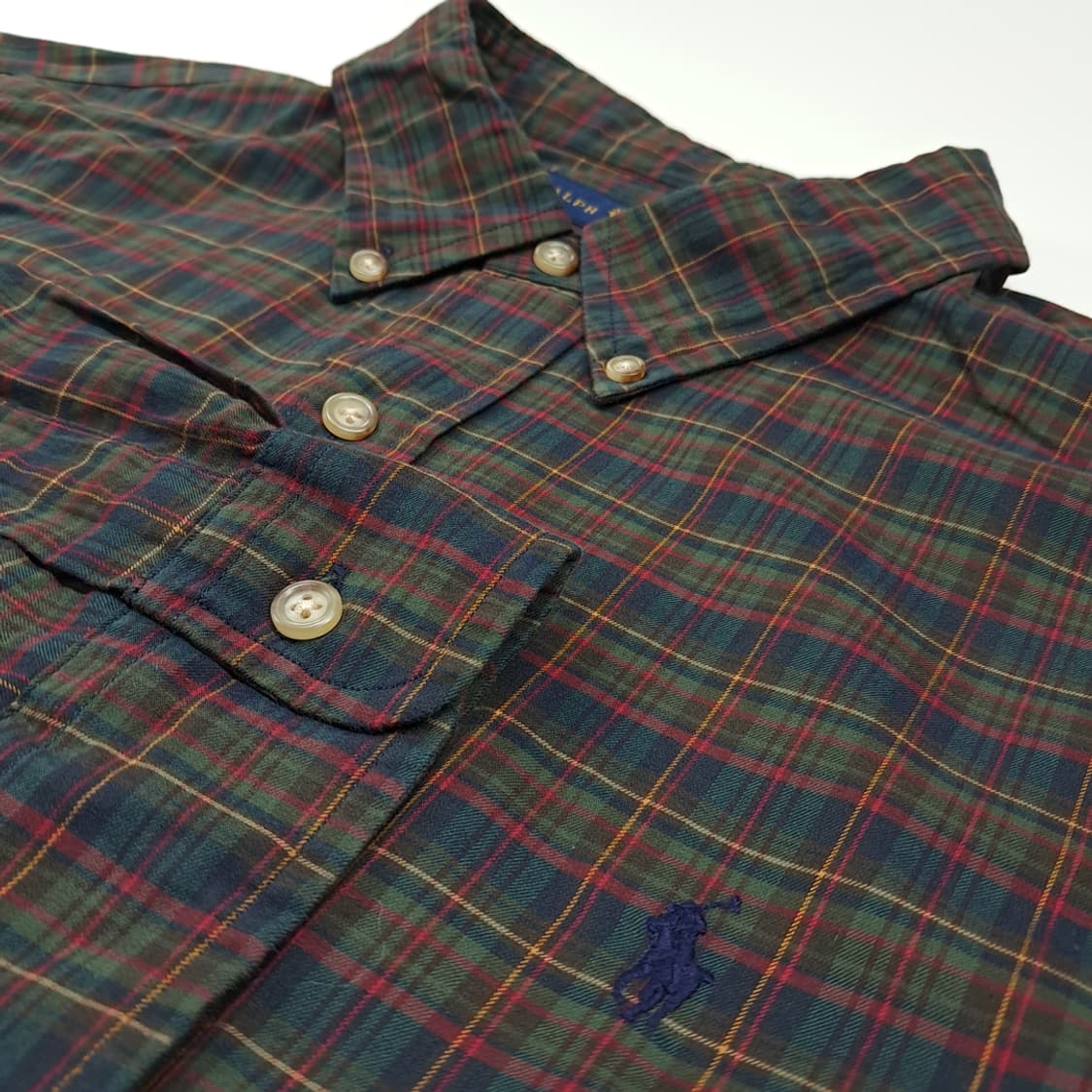 CK139 2XL 폴로 00s 블랙워치 스몰타탄체크 버튼다운 셔츠 남방 상품이미지4
