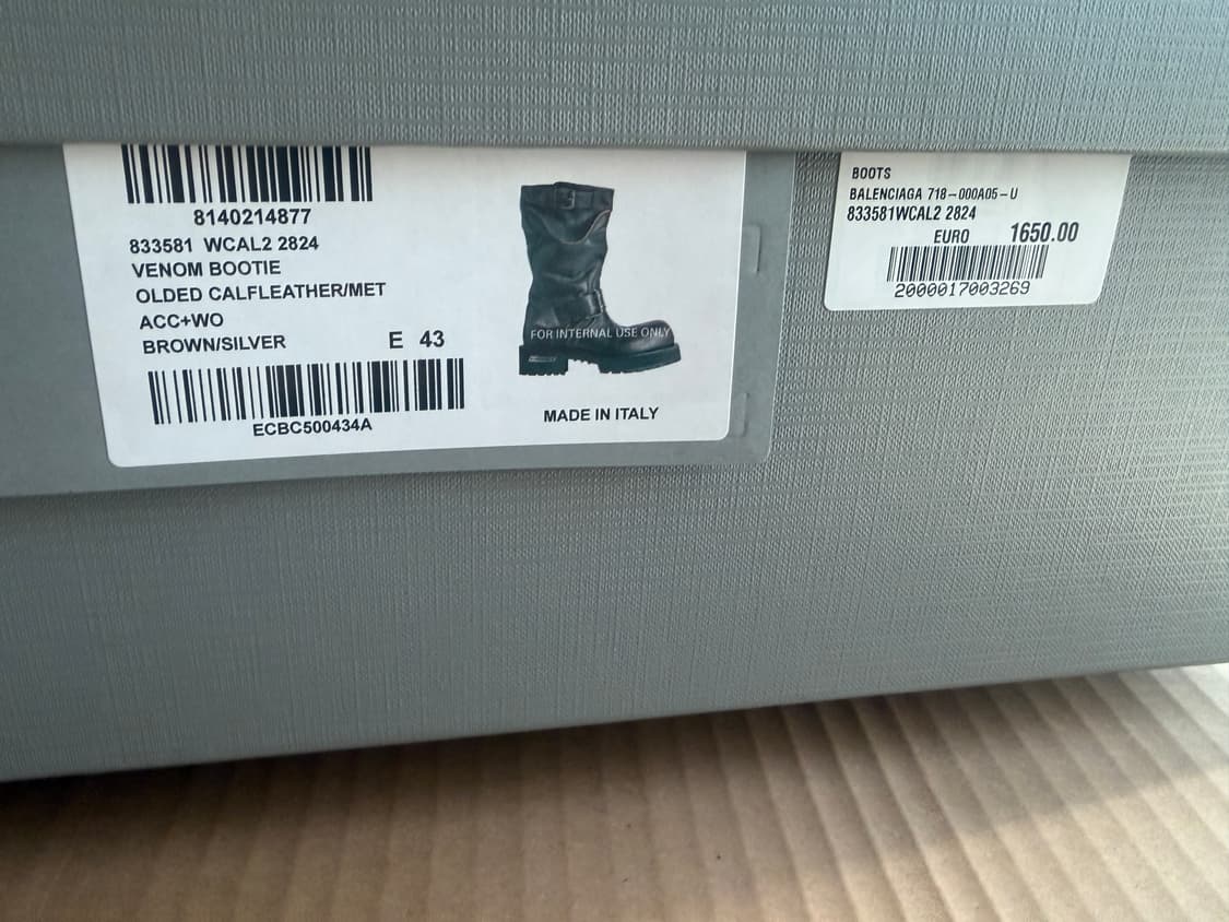 발렌시아가 베놈 미들 부츠 브라운 43 상품이미지5