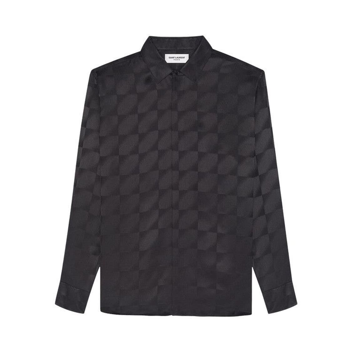 [스키즈 현진님 착용] 생로랑 22SS 실크 체커 셔츠 상품이미지1