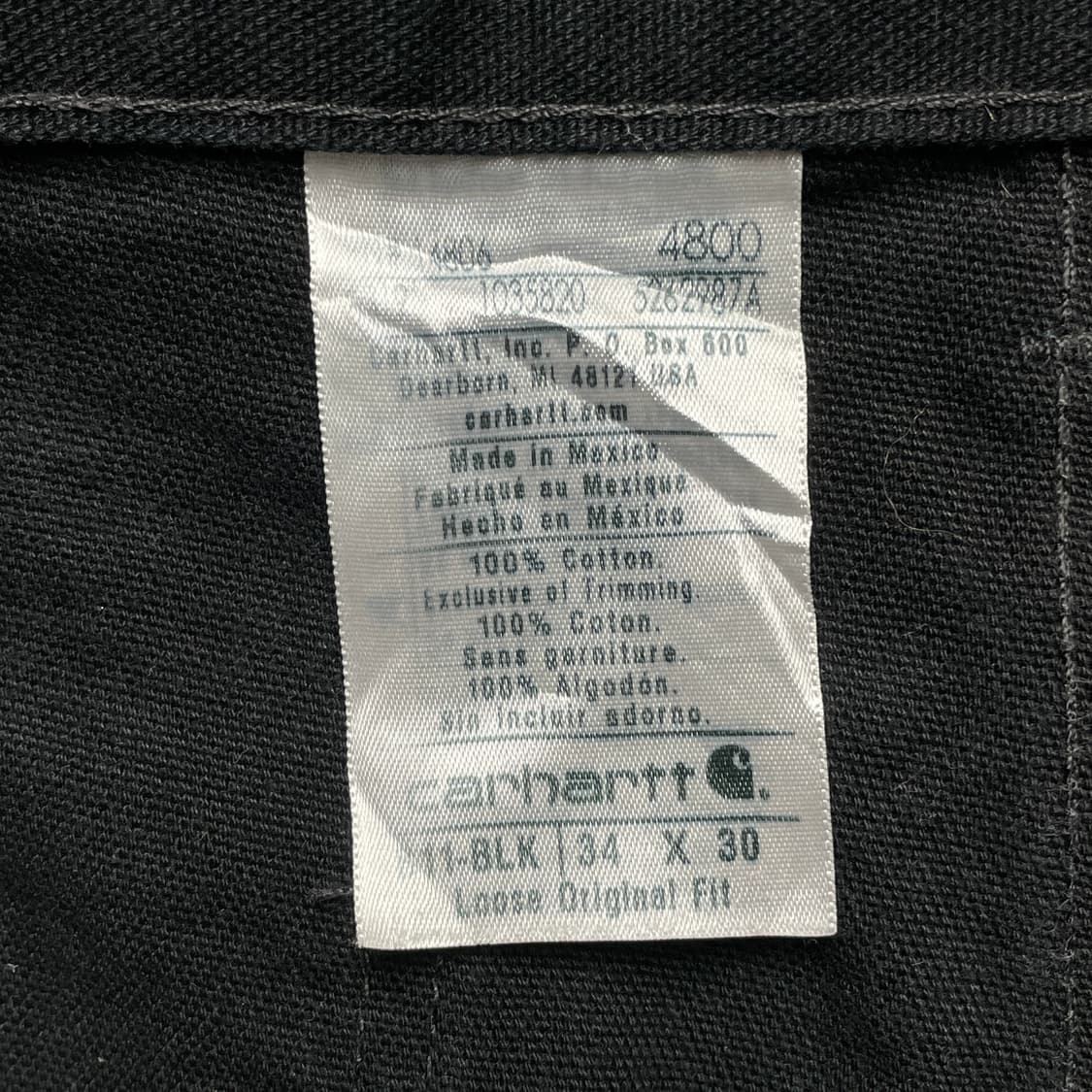 CARHARTT 칼하트 빈티지 블랙 카펜터 워크 하프팬츠 A01135 상품이미지10